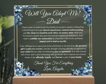 Adoption Proposal Personalized Plaque For Adoptive Father Gift For Step Dad Gift For Will You Be Adopt Me Memory Keepsake Birthday Gifts
