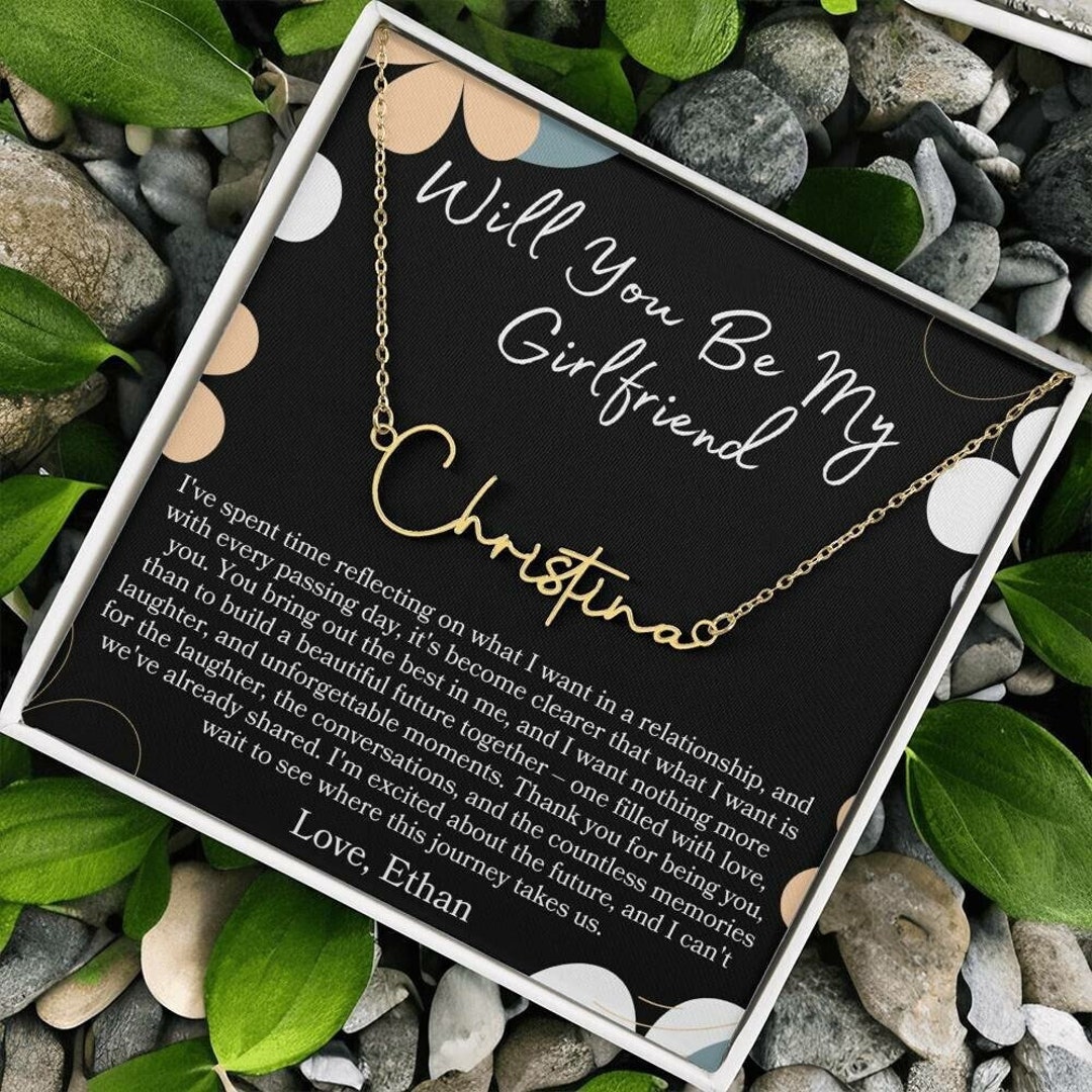 Girlfriend Proposal Necklace for New Girlfriend Gift for Will You Be My