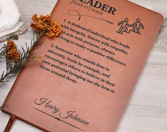 Personalized Journal Gift For Leader Gift For Boss Thank You Gift For Manager Gift For Work Leadership Team Appreciation Gift For Management