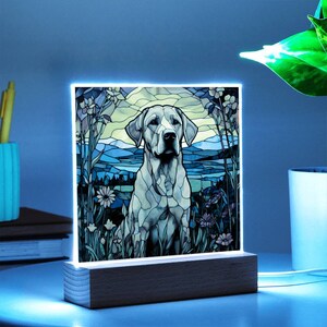 Labrador Retriever Faux Stained Glass Acrylic Plaque Gift For Dog Mom Gifts For Dog Person Gift For Pet Owner Gift For Dog Memorial Plaque