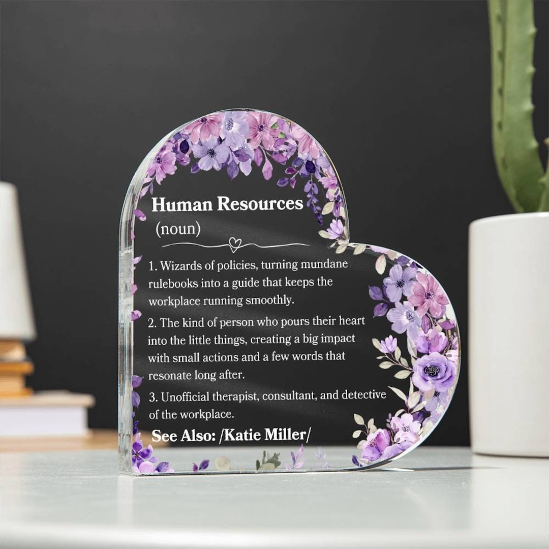 Human Resources Personalized Plaque Noun Definition Gift for HR
