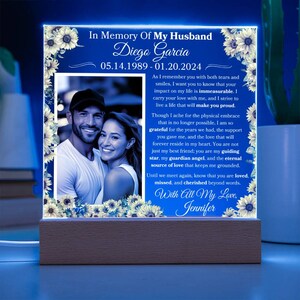 Personalized Not A Widow Acrylic Plaque - Memorial Gift Idea For Loss Husband - I'm Not A Widow I'm A Wife To A Husband With Wings