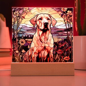 Labrador Retriever Faux Stained Glass Acrylic Plaque Gift For Dog Mom Gifts For Dog Person Gift For Pet Owner Gift For Dog Memorial Plaque