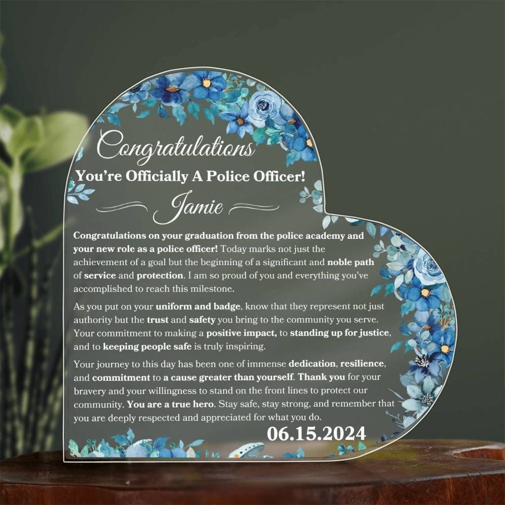 Graduation Card Jumbo Police Academy Police Graduation Guestbook ...