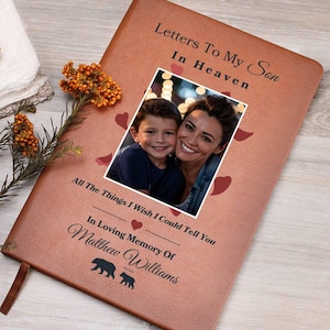 Diario conmemorativo por la pérdida de un hijo, regalo para el recuerdo de un hijo, diario personalizado para mamá o papá, cuaderno de recuerdo para el duelo