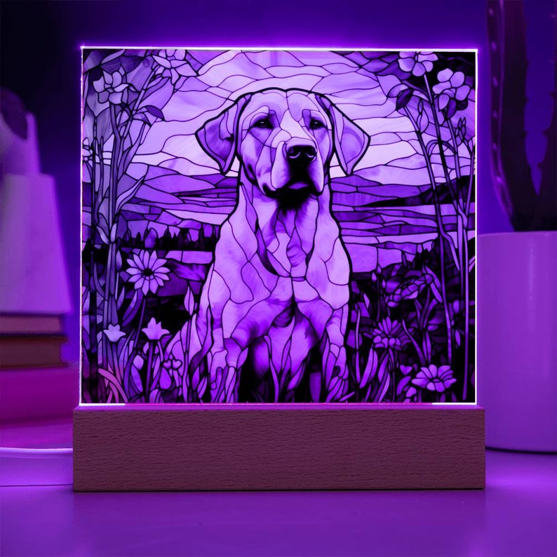 Labrador Retriever Faux Stained Glass Acrylic Plaque Gift For Dog Mom Gifts For Dog Person Gift For Pet Owner Gift For Dog Memorial Plaque