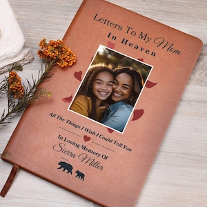 Regalo por la pérdida de mamá Cartas para mi mamá en el cielo Diario conmemorativo personalizado Regalo para el recuerdo de la madre Regalo para hija/hijo Recuerdo