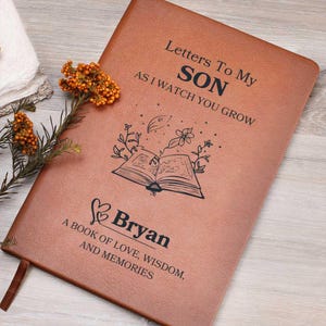 Cartas a mi hijo mientras te veo crecer Diario con nombre personalizado Regalo para mamá primeriza Libro de recuerdos para bebé recién nacido Regalo para baby shower