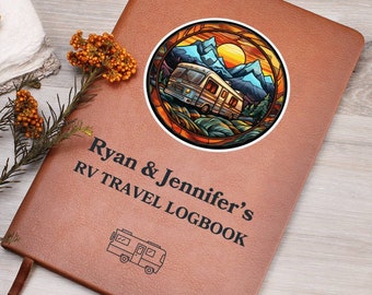 RV Travel Logbook Personalized RV Travel Journal Gift For Camping Gifts for Couple Adventure Book For Bucket List Gifts For Retirement Gift