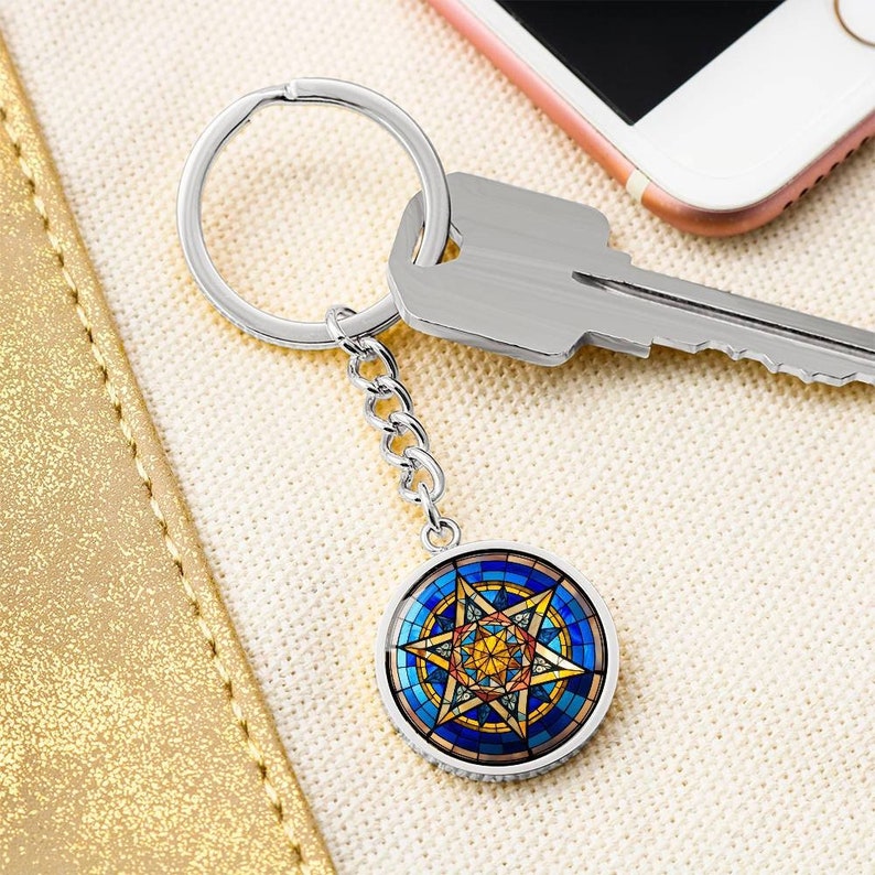 Star Of David Stained Glass Personalized Keychain For Bat Mitzvah Gift For Daughter Mazel Tov Gift For Bat Mitzvah Keychain Gift For Her
