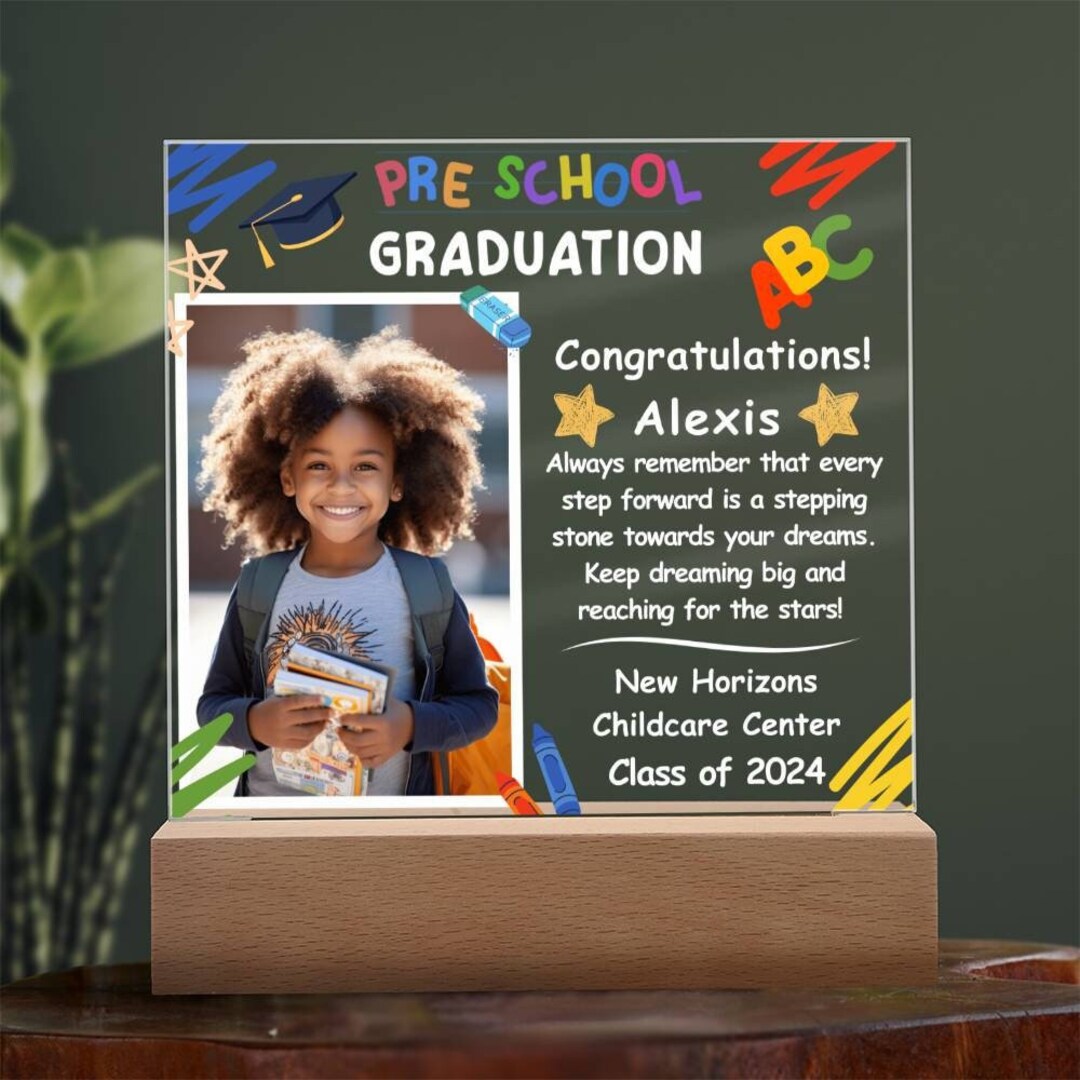 Preschool Graduation Personalized Plaque for Pre K Graduation Gift for ...