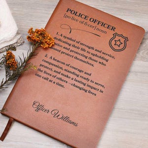 Personalized Police Officer Journal Gift For Law Enforcement Gift For Police Dad Custom Notebook For Police Retirement Gift For Graduation