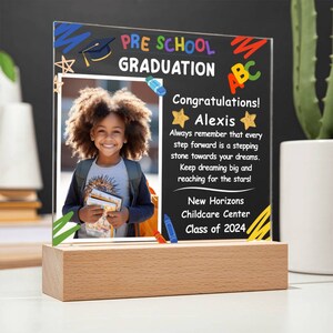 Preschool Graduation Personalized Plaque for Pre K Graduation Gift for ...