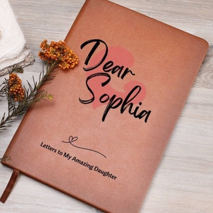 Cartas para mi hija, regalo de mamá, libro de recuerdos, diario de cuero personalizado, recuerdo para hija recién nacida, regalo para baby shower
