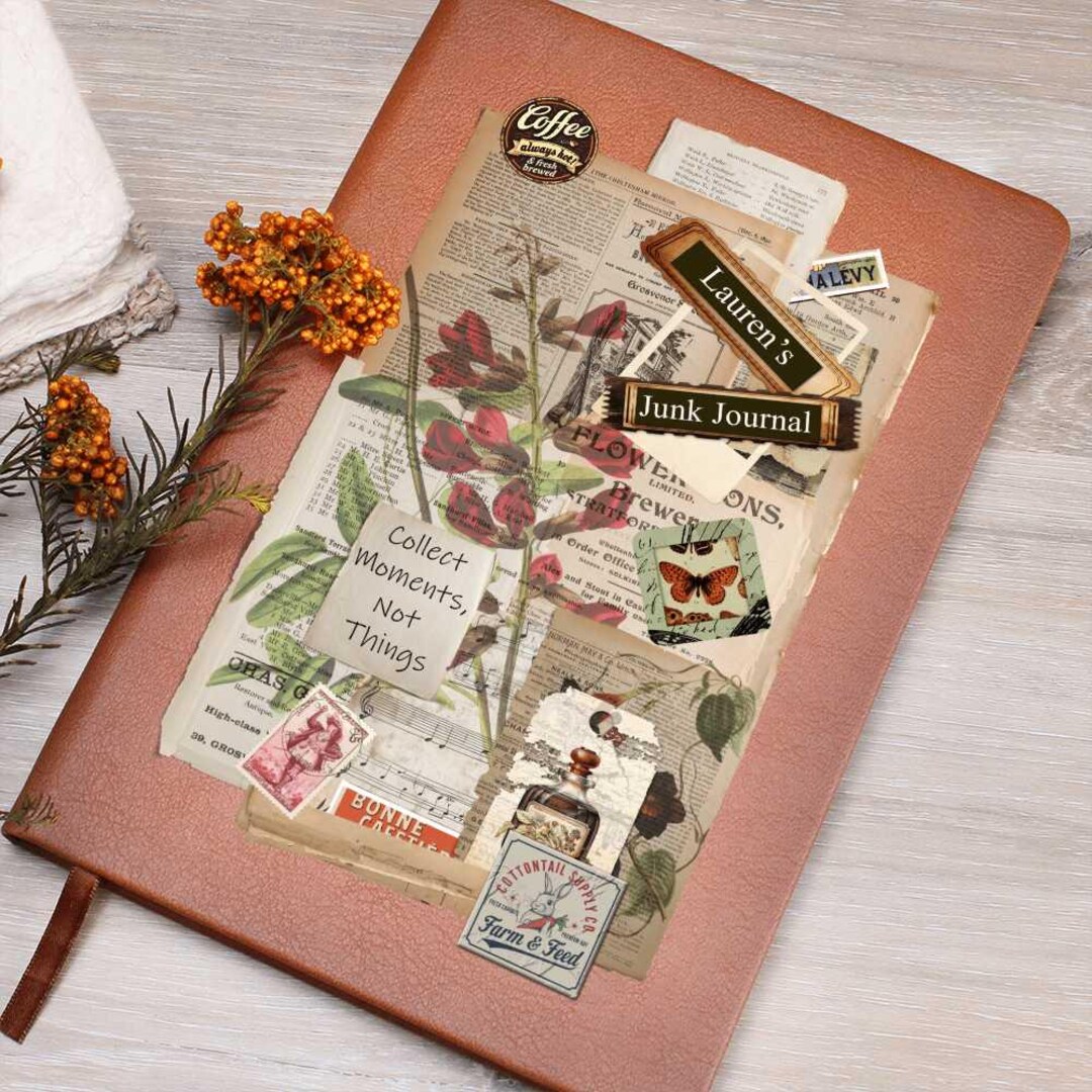 Junk Journal Personalized Notebook for Junk Journaling Book for Vintage ...