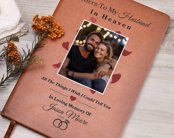 Loss Of Husband Personalized Memorial Journal Gift For Widow For Loss Of Husband Remembrance Memory Keepsake Letters To Husband Grief Book