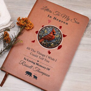 Diario conmemorativo para un hijo, regalo para una mamá o un papá en duelo, regalo por la pérdida de un hijo, diario personalizado, cartas de regalo para mi hijo, cuaderno de duelo para recuerdo