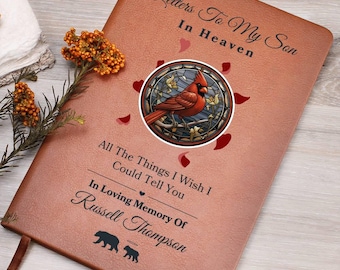 Sohn Erinnerungs Journal Geschenk für trauernde Mama / Papa Geschenk für den Verlust des Sohnes Personalisiertes Journal Geschenk Briefe an meinen Sohn Trauer Notizbuch zum Andenken