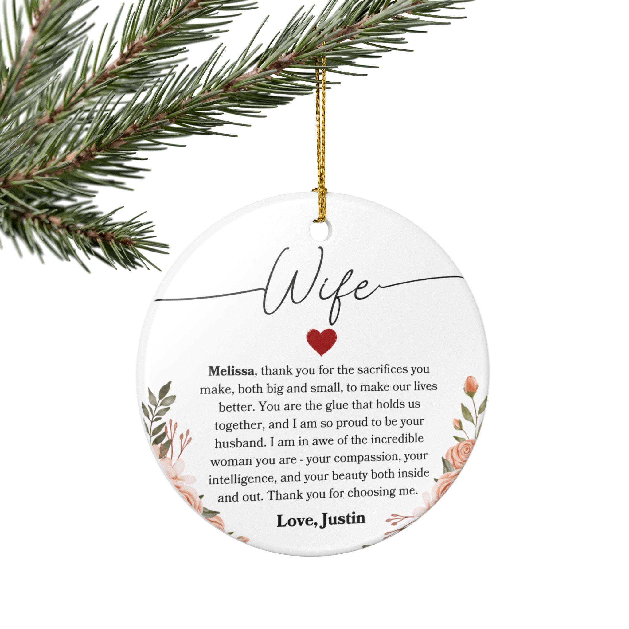 I Want To Grow Old With You Ceramic Ornament, Funny Christmas Gift For Wife Husband Parents Anniversary Naughty Grandma Grandpaold Couple 1