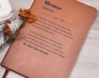 Mentor Noun Definition Personalized Journal For Mentor Gift For Birthday Present For Teacher Gift For Coach Gifts For Retirement Custom Gift