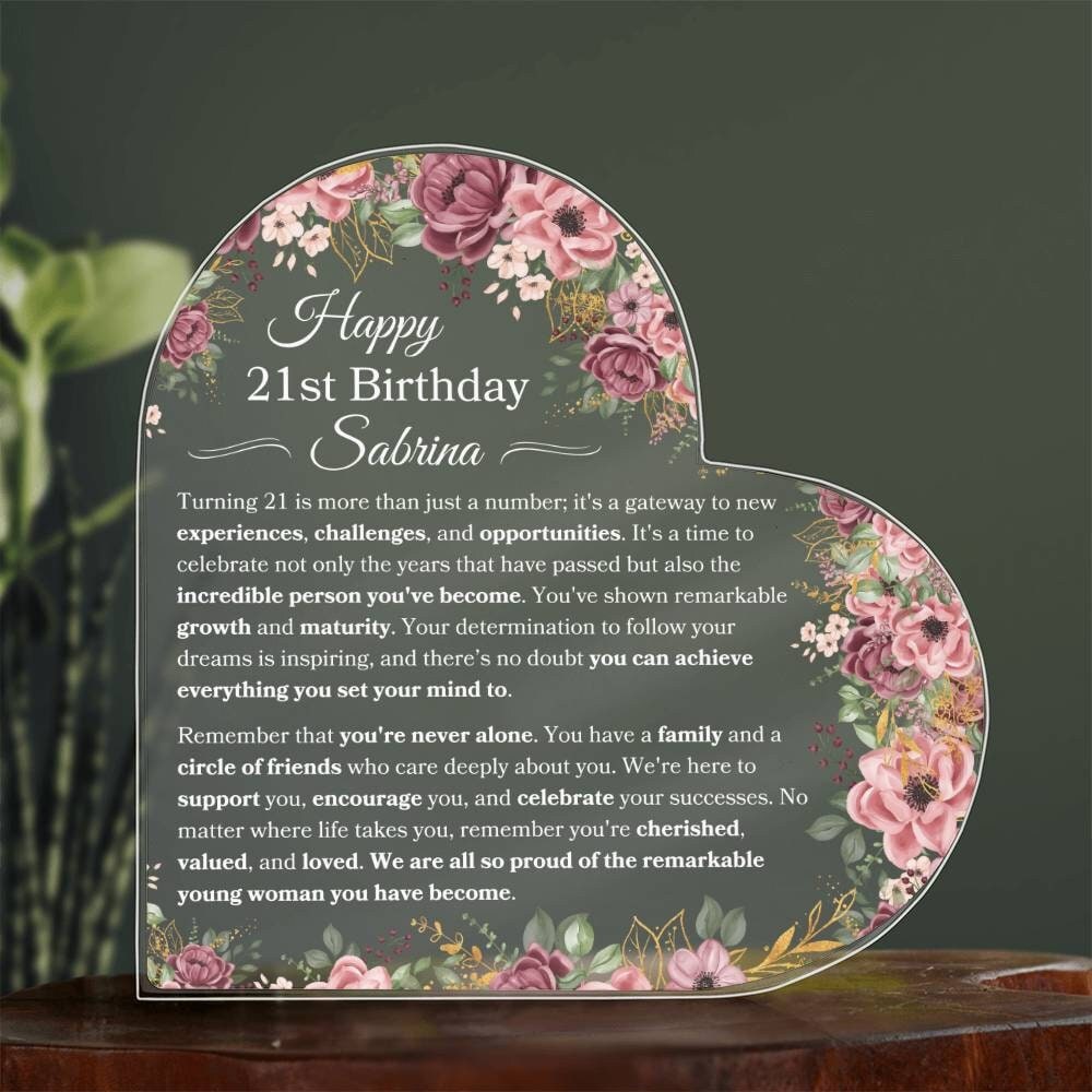 Happy 21st Birthday Granddaughter - Etsy