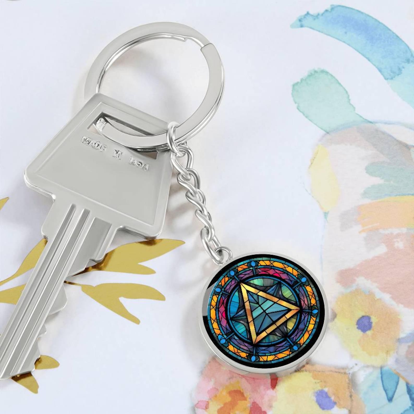 Aa Keychains Alcoholics Anonymous Symbol Personalized Pendant Keychain Gift for AA ...