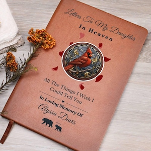 Diario conmemorativo para hija en el cielo, regalo por la pérdida de una hija, diario personalizado, regalo para el recuerdo de una hija, regalo de recuerdo