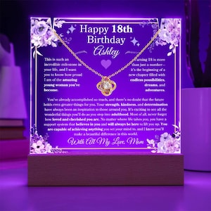 Cadeau joyeux 18e anniversaire pour l'âge de 18 ans Plaque/collier personnalisé Cadeau pour un cadeau de 18e anniversaire Bijoux pour souvenir de 18e anniversaire