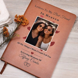 Diario conmemorativo personalizado por la pérdida del mejor amigo, regalo para el mejor amigo en el cielo, regalo de recuerdo por la pérdida del mejor amigo, recuerdo de la mejor amiga