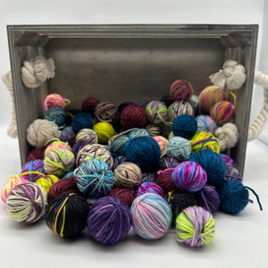 Mini ball package, 4-ply wool, 20 x 5g, hand-dyed sock yarn 100g, scrappy socks image 2