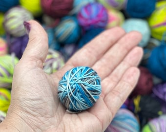 Paquet de boules midi, laine 4 épaisseurs, 10 x 10g, fil de chaussettes teint à la main 100g, chaussettes scrappy