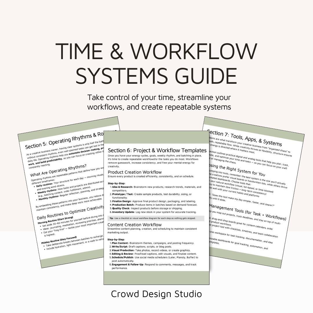 Time & Workflow Systems for Creatives + Makers | Productivity and ...