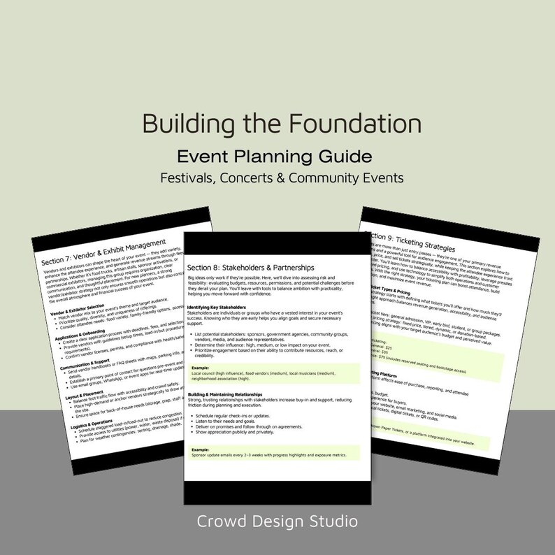 Event Planning Guide – Festivals, Concerts & Community Events (digital ...
