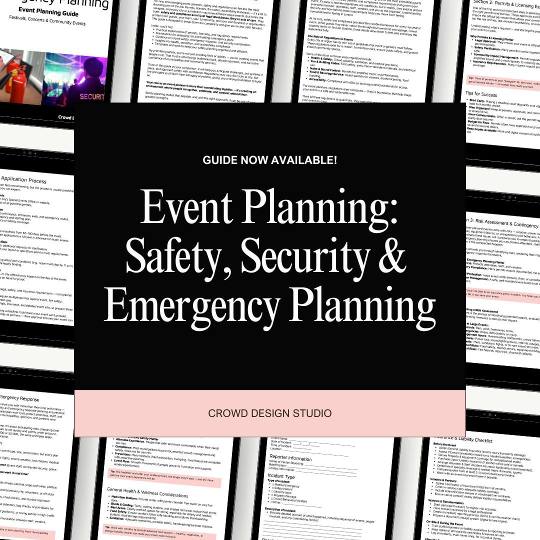 Event Safety Planning Guide, Festival & Concert Toolkit (PDF Download ...