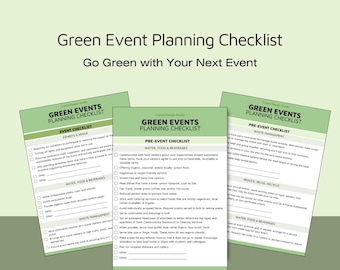 Green Events Planning Checklist | Sustainable Event Planner PDF | Eco-Friendly Event Management Tool