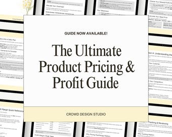 Product Pricing & Profit Guide for Small Businesses | Pricing Formula, Break-Even Calculator, Worksheets (40-Page PDF)