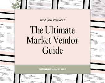 Market Vendor Guide | Craft Fair Planner, Small Business (PDF)