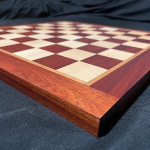 Maple and Blood wood chess board