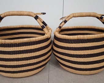 Grocery basket| Handwoven market basket| wicker storage basket| handmade straw basket| home decor basket| big tote basket| kids room basket