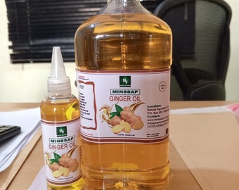 Pure Ginger oil| organic Ginger oil| 1litre Ginger Oil| 100ml Ginger oil| 500ml vegan oil