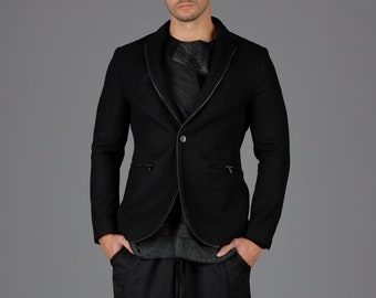 Long-sleeve coat, Men’s blazer, Winter coat, Wool coat, Men’s cashmere coat, Black coat, A7StudioBG