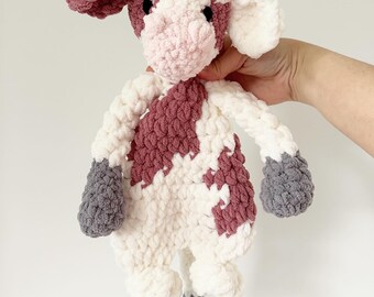 KOE KRAAMCADEAU KNUFFEL groot 45 cm, kalf, koeien, cow, baby, tutteldoek, knuffeldoek, babyshower, Pasen, handgemaakt in Nederland