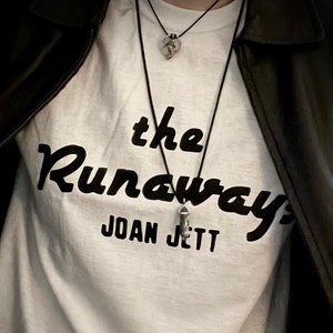 The Runaways - Joan Jett || Handprinted Vintage Tee