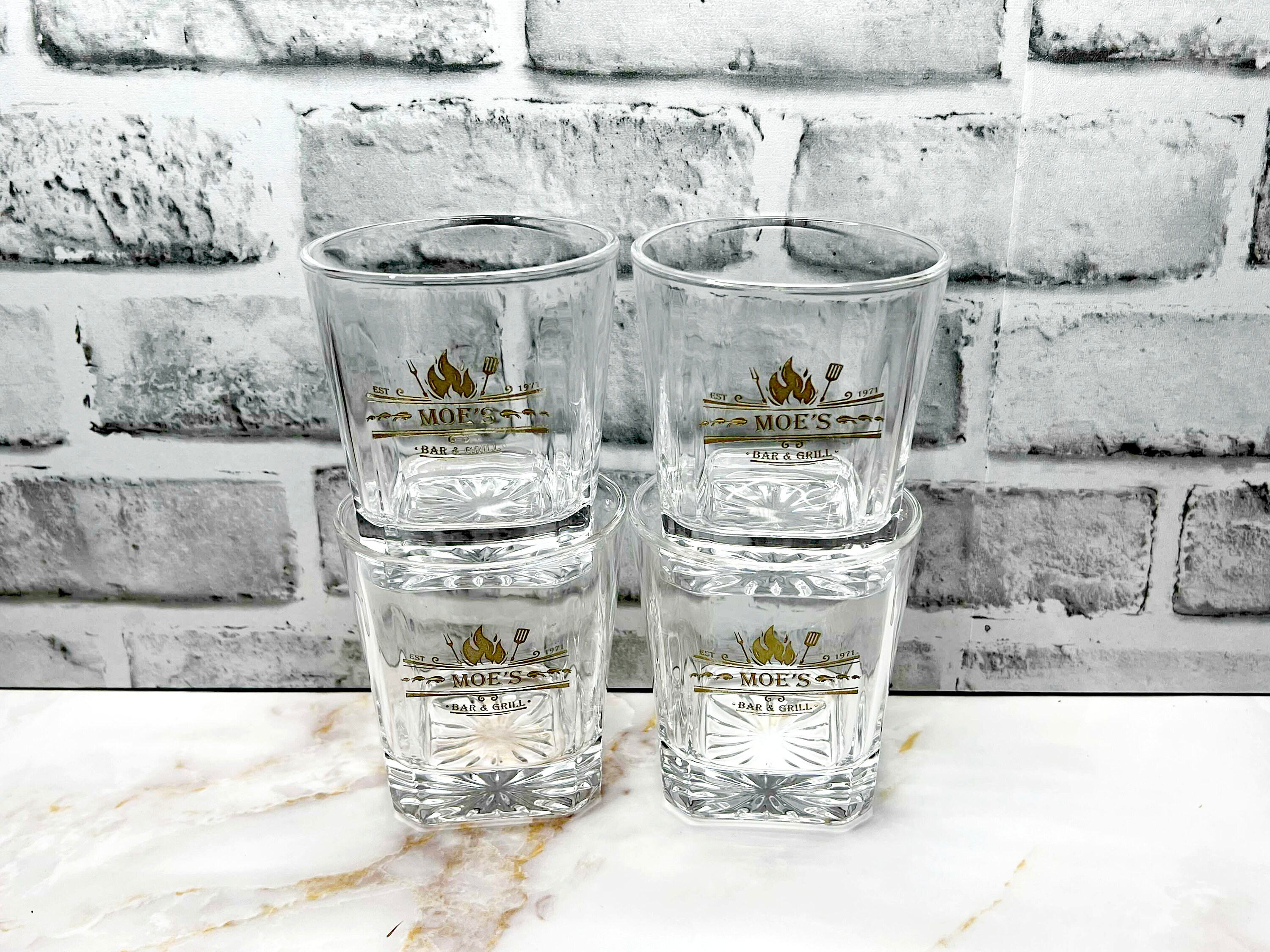 11oz Set of Four | Whiskey Square Rock Glasses | Any Custom Engraving ...