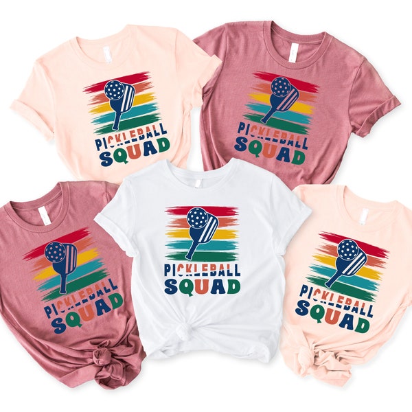 Pickleball Squad T-Shirt, Retro Pickleball Shirt, Pickleball Players Matching Shirts, Gift For Pickleball Squad Pickleball Players Gift G333