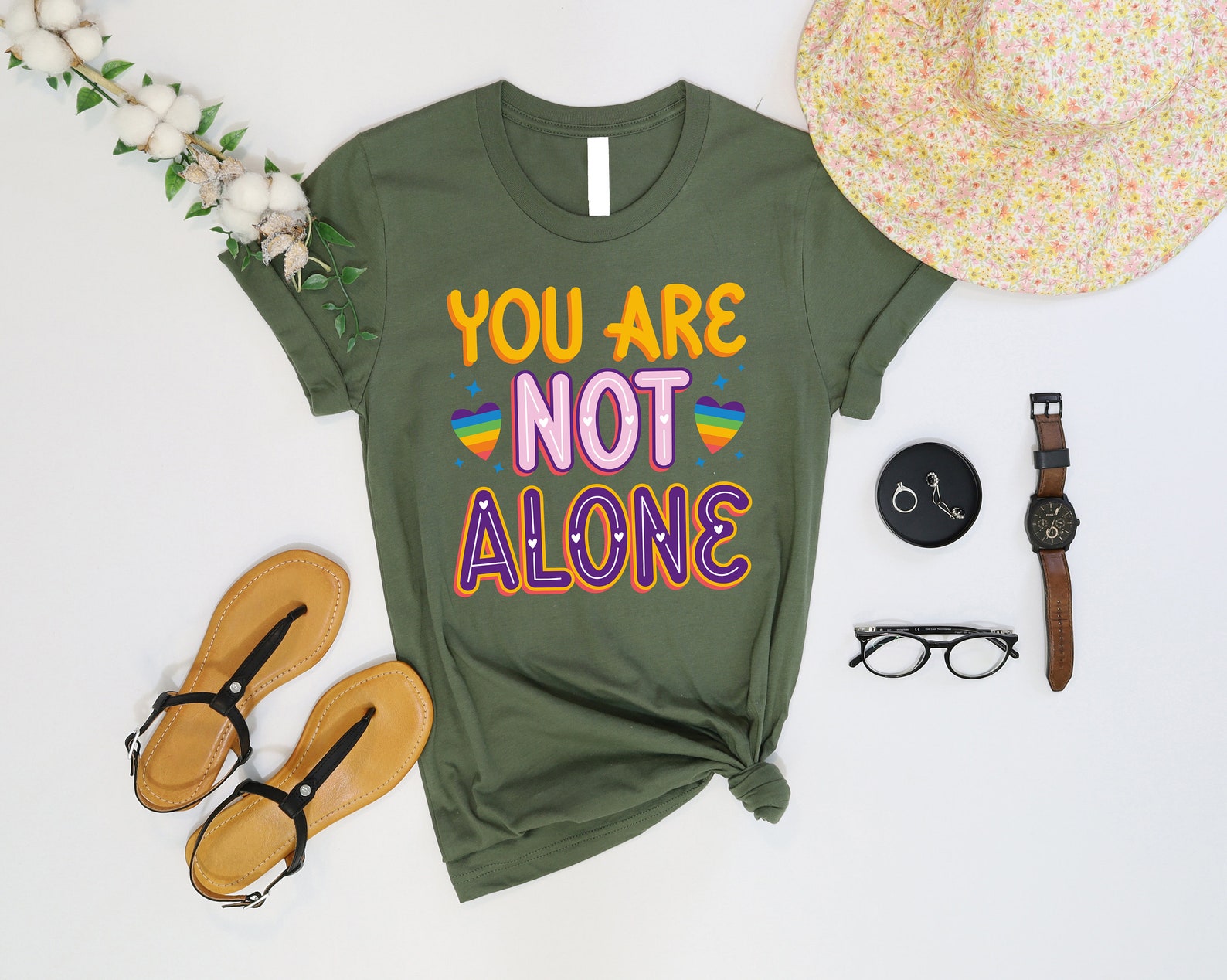 Lgbtq Support T-shirt, Pride Shirt, Equality Shirt, You Are Not Alone ...