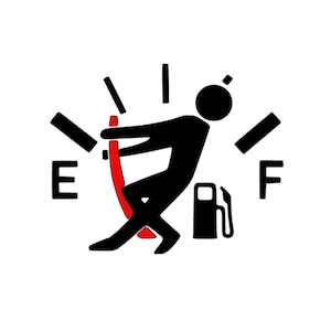 Lege Gas Tank Boy SVG - grappige SVG - auto sticker SVG - digitale download - Cricut gesneden bestand