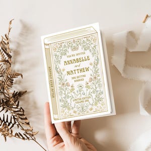 Canva Book Cover Wedding Invitation, Happily Ever After, Love Story ...