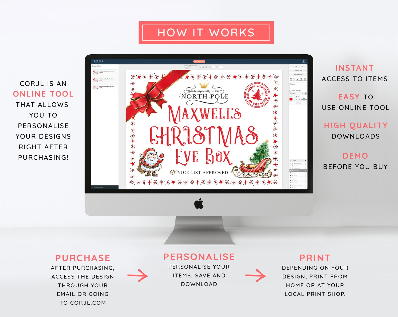 Editable Christmas Eve Box Label, Night Before Christmas Box, Christmas ...