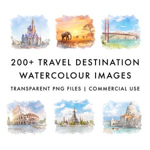 Watercolour travel Table Plan Canva Template, destination wedding, png files holiday destinations, Travel Table Plan, Destination Table Name
